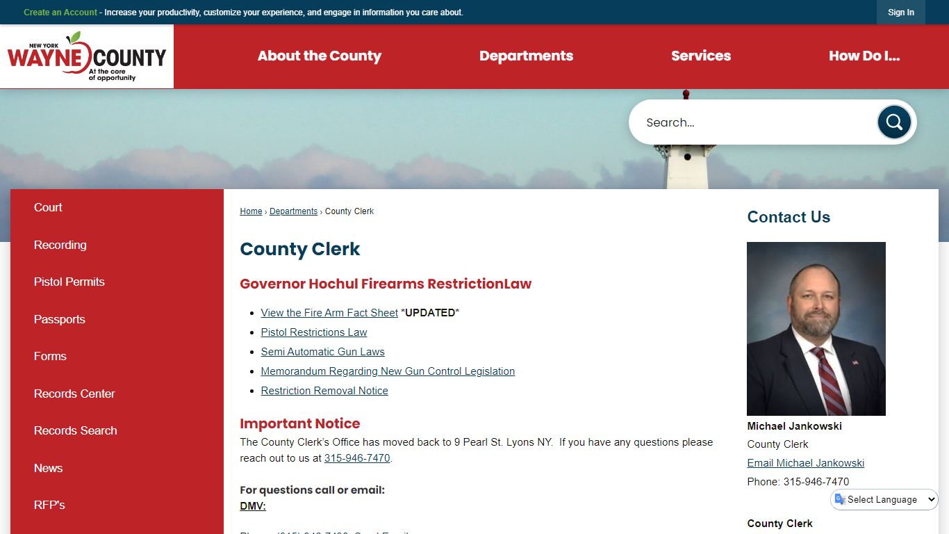 County Clerk | Wayne County, NY